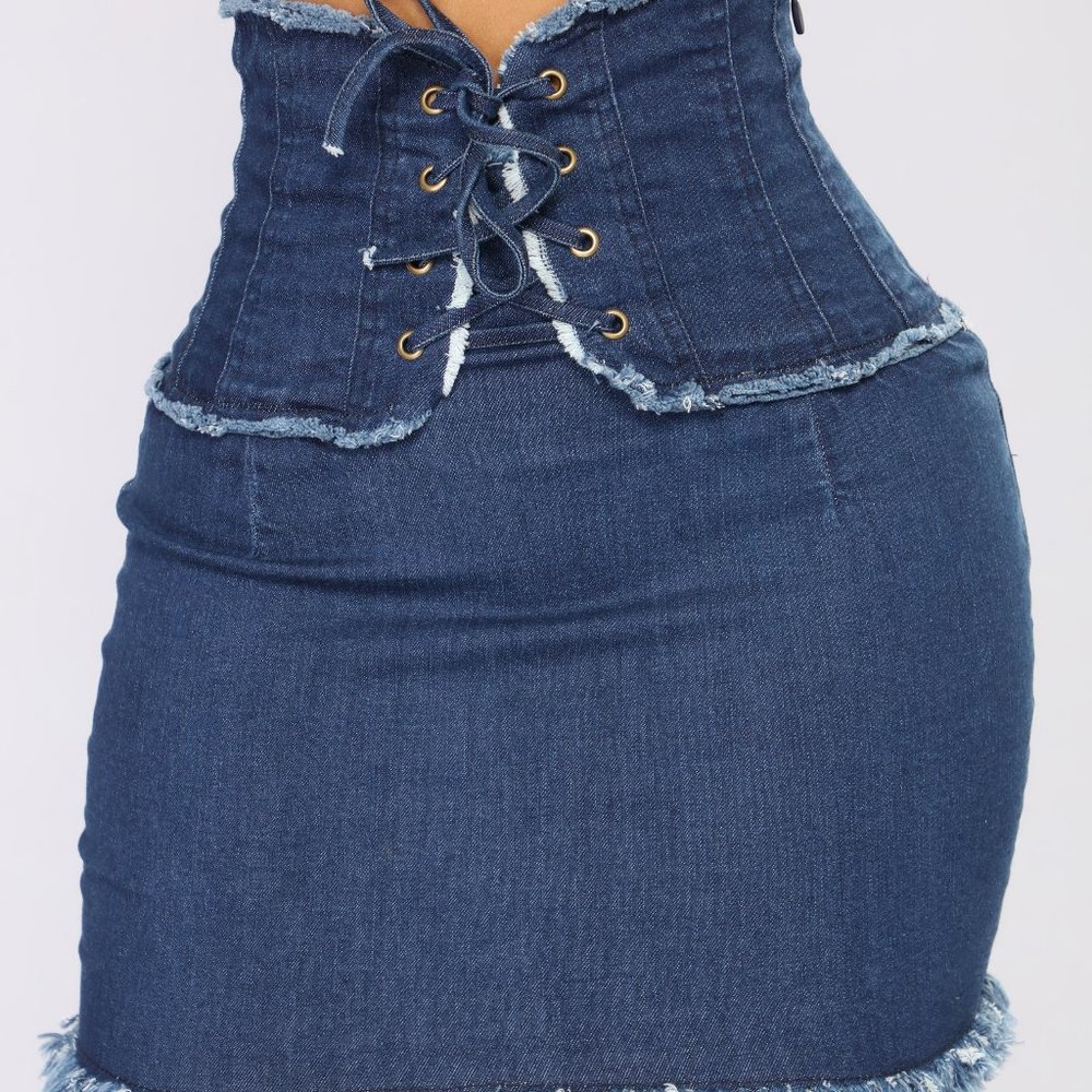 FashionNova NWT Denim Mini Skirt Size 1X